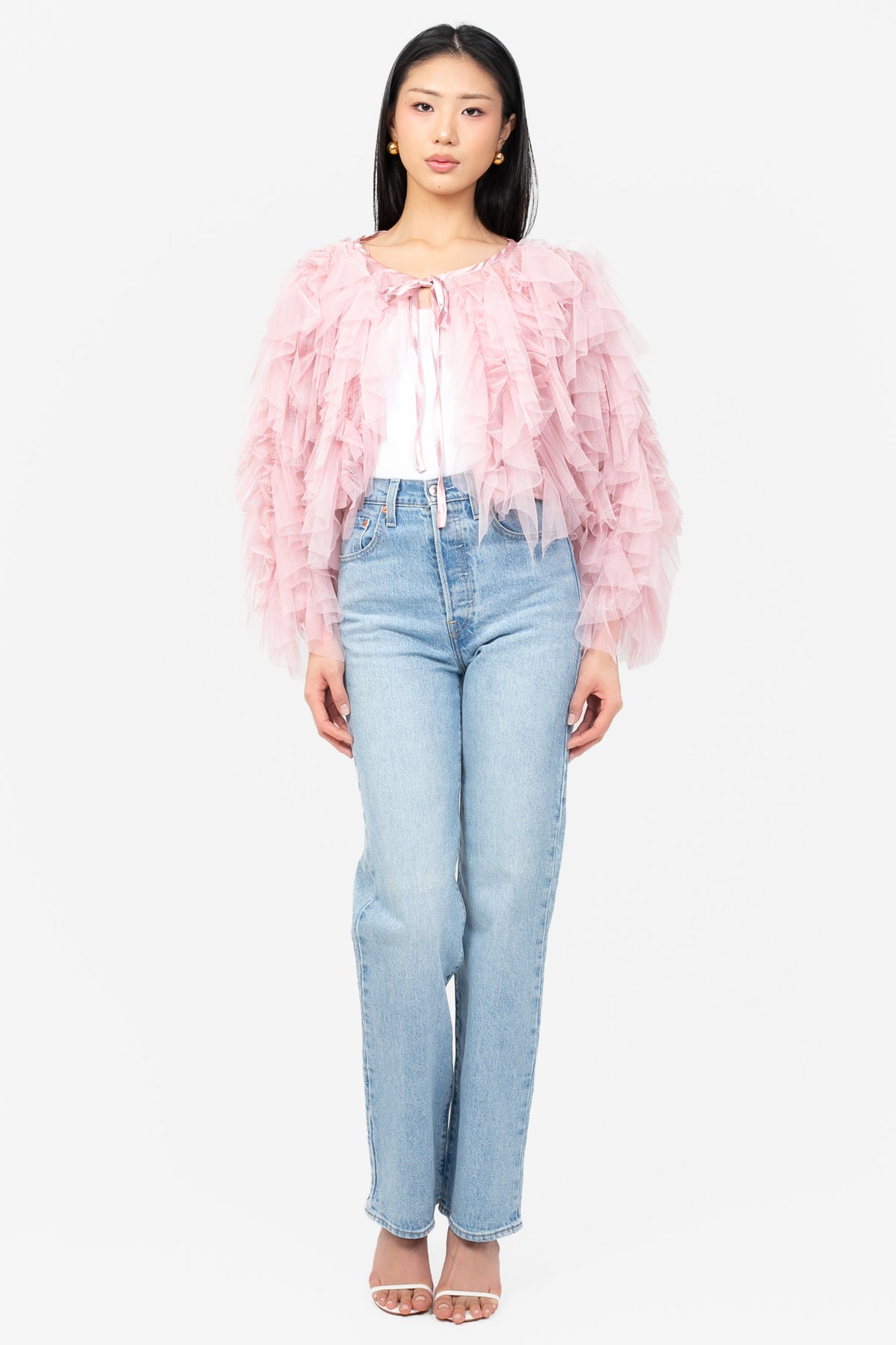 Jackie Ruffle Jacket - honey