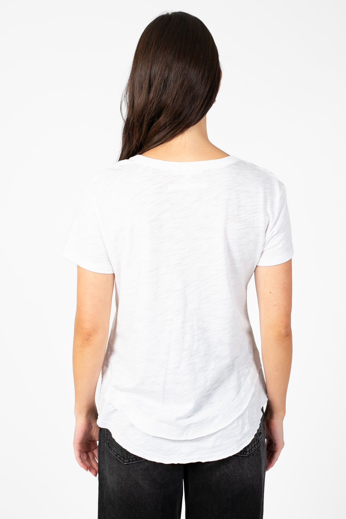 Ava Slub Jersey Mock Layer T-Shirt - honey