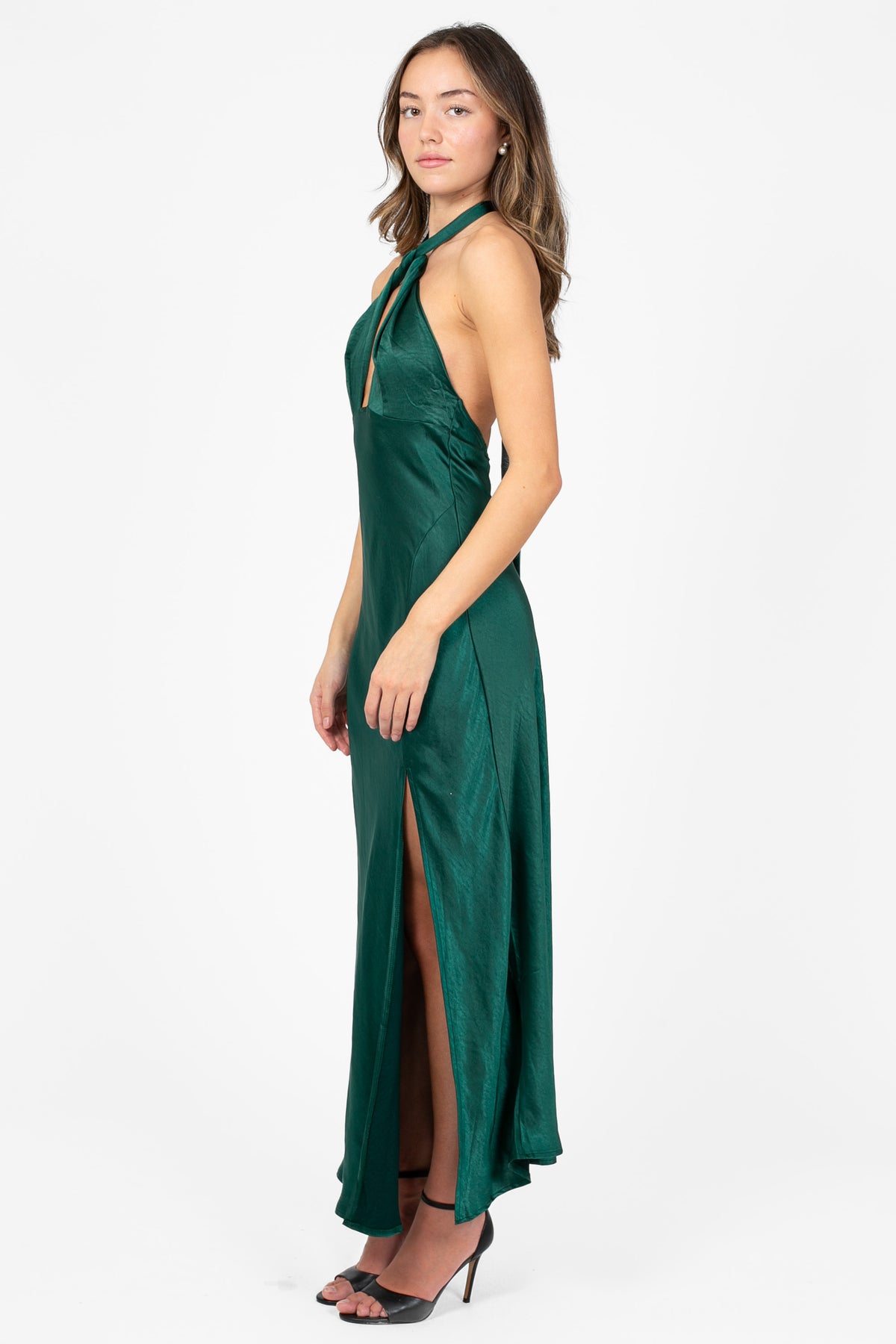 Sareen Satin Midi Dress - honey
