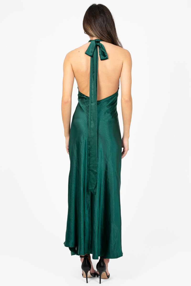 Sareen Satin Midi Dress - honey