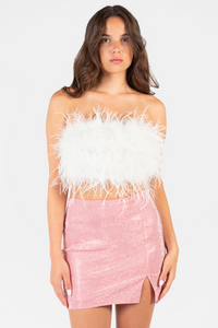 Talia Rhinestone Mini Skirt