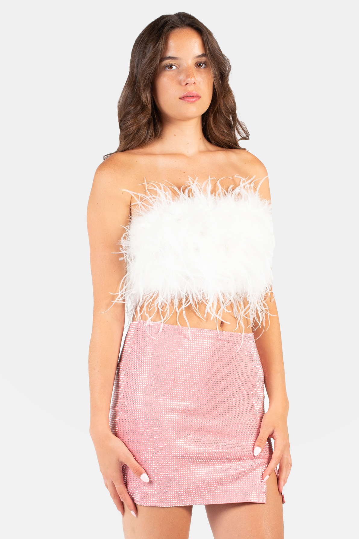 Talia Rhinestone Mini Skirt