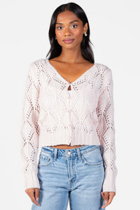 Naomi Pointelle Cardigan - honey