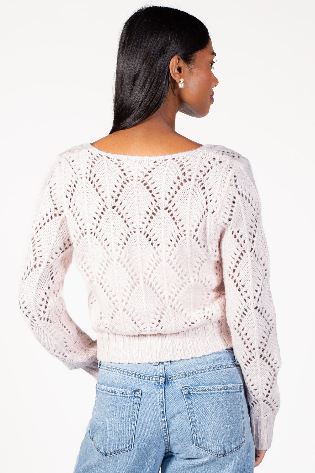 Naomi Pointelle Cardigan - honey
