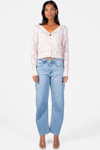 Naomi Pointelle Cardigan - honey