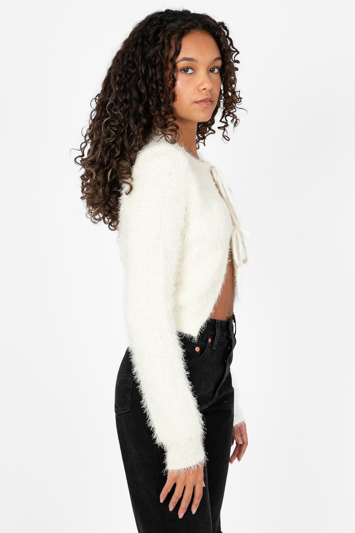 Anora Bow Cardigan - honey