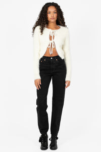 Anora Bow Cardigan - honey