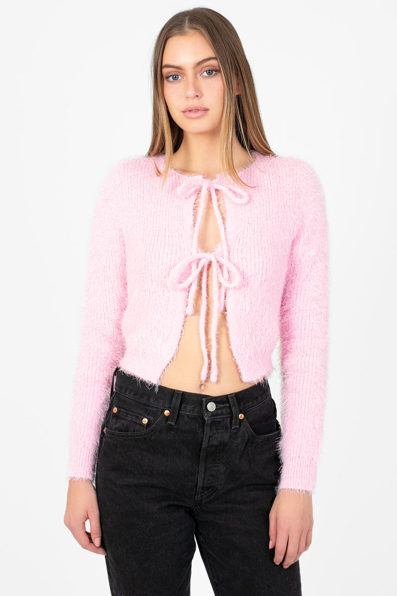 Anora Bow Cardigan - honey