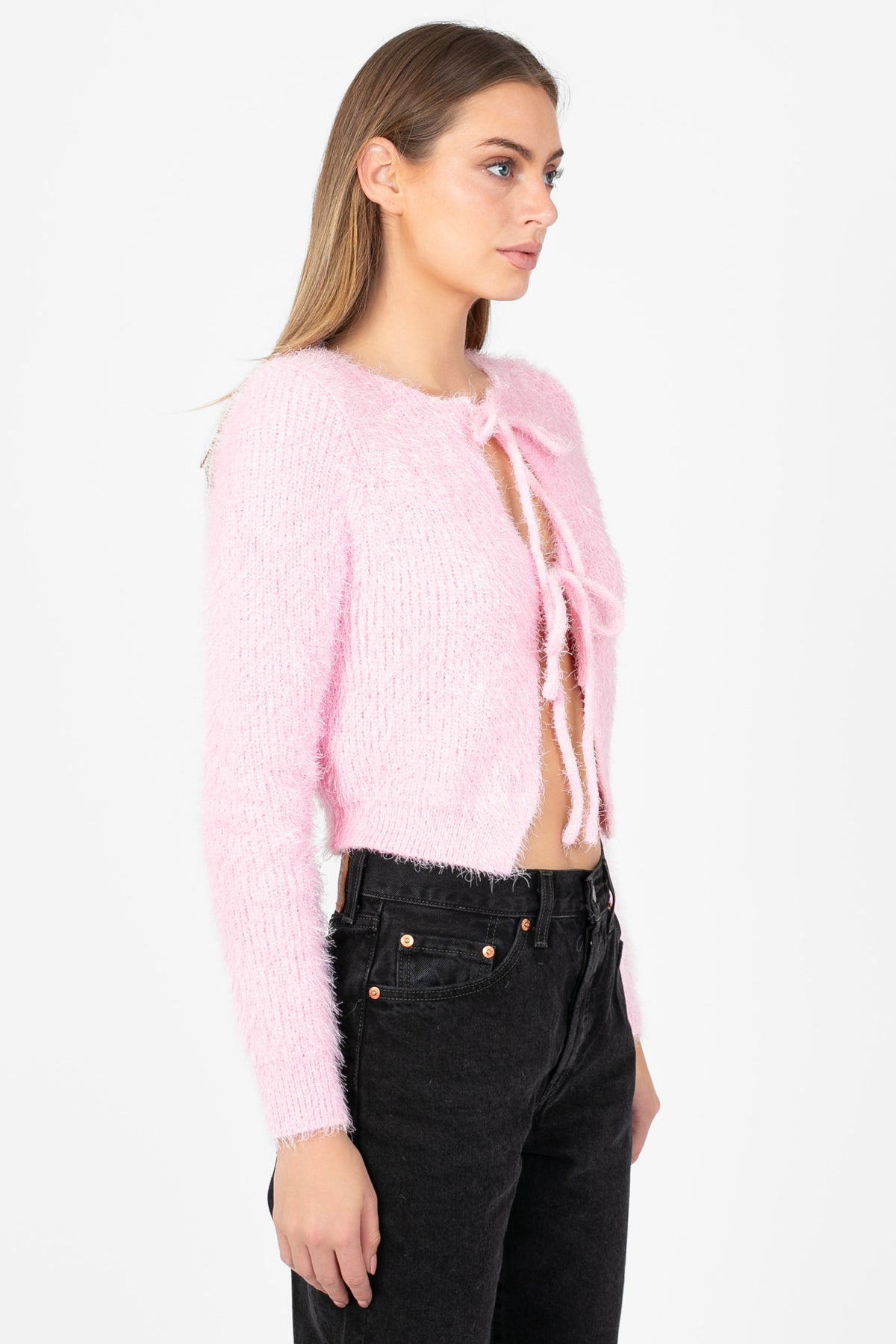 Anora Bow Cardigan - honey