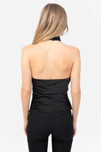 Loren Satin Draped Blouse
