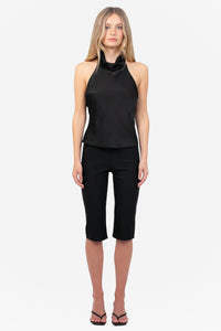 Loren Satin Draped Blouse