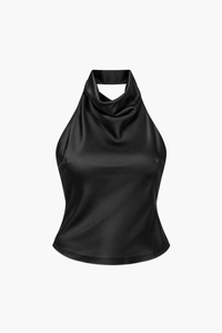 Loren Satin Draped Blouse