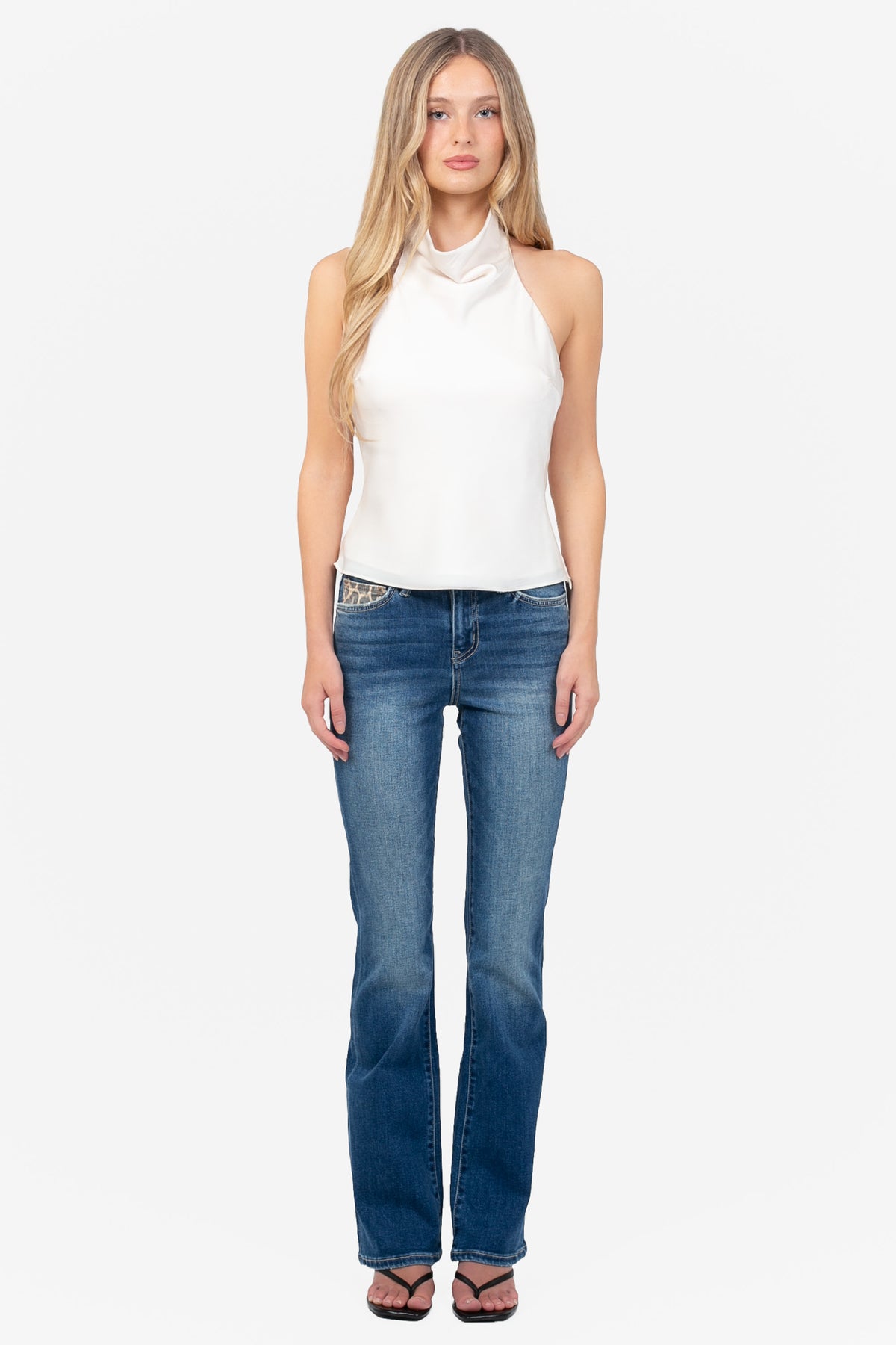 Loren Satin Draped Blouse