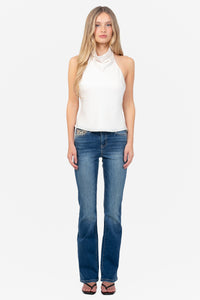 Loren Satin Draped Blouse