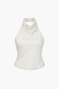 Loren Satin Draped Blouse