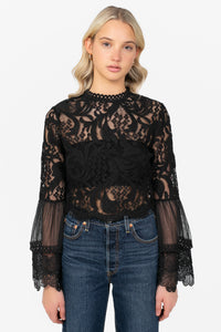 Addison Lace Bell Sleeve Blouse