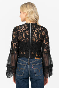 Addison Lace Bell Sleeve Blouse