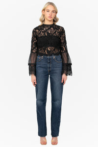 Addison Lace Bell Sleeve Blouse