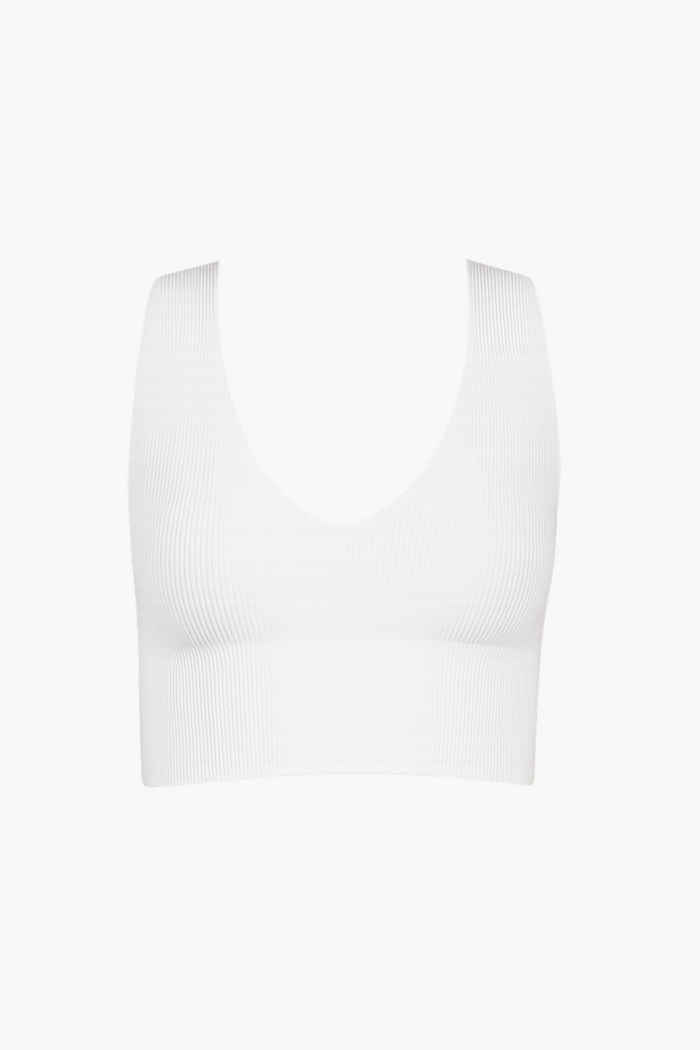 Nikibiki Ribbed Deep V Tank Top - honey