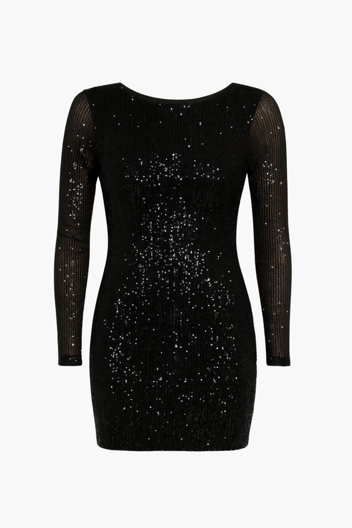 Celine Backless Sequin Mini Dress - honey