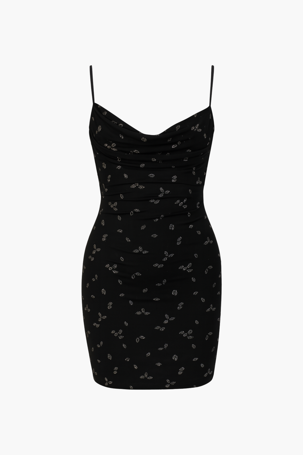 Tiffany Ruched Mesh Metallic Mini Dress - honey