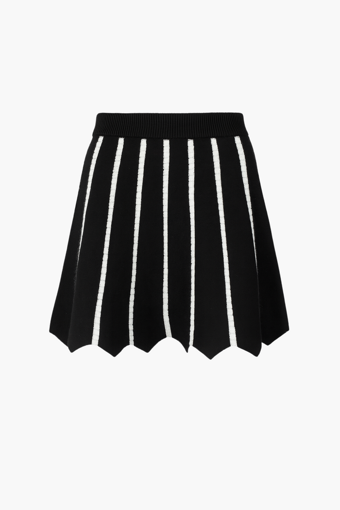 Elsie Striped Knit Mini Skirt - honey
