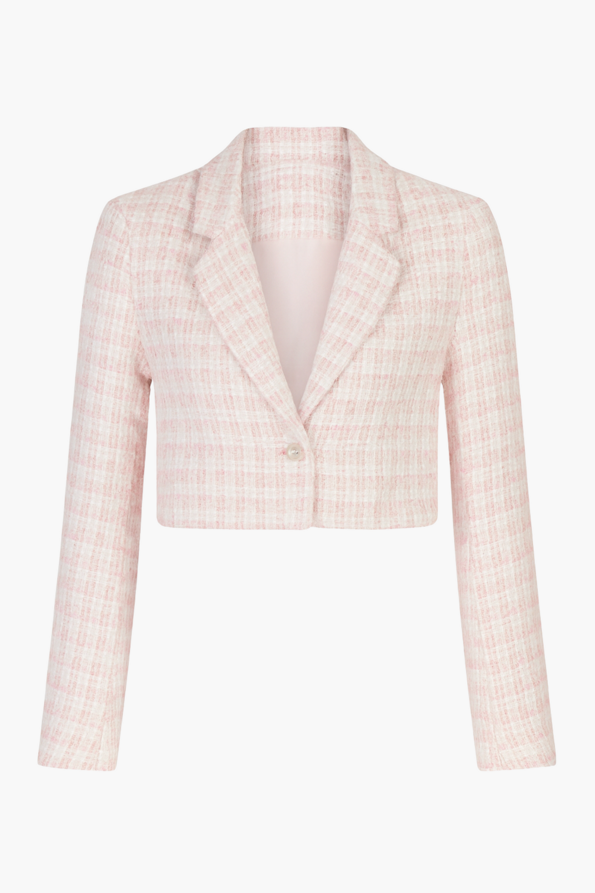 Althea Jewel Button Tweed Crop Blazer - honey