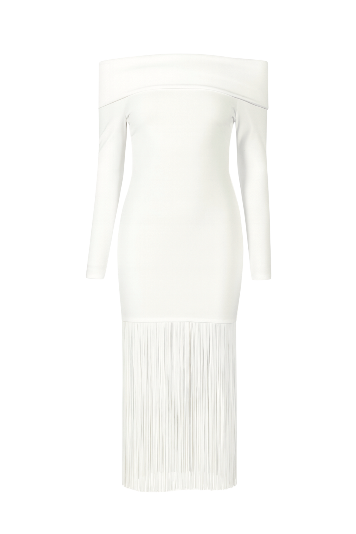 Aurelia Knit Fringe Midi Dress - honey