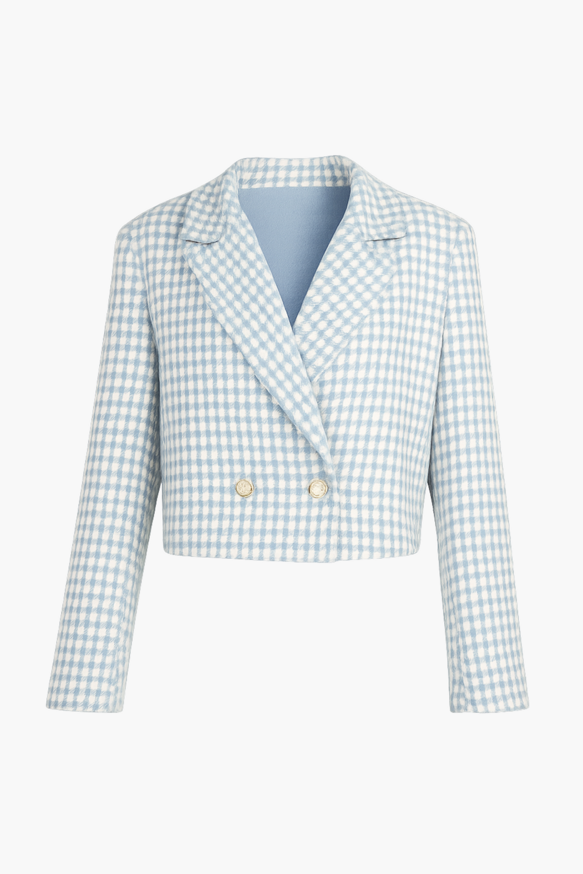 Phoebe Houndstooth Cropped Jacket - honey