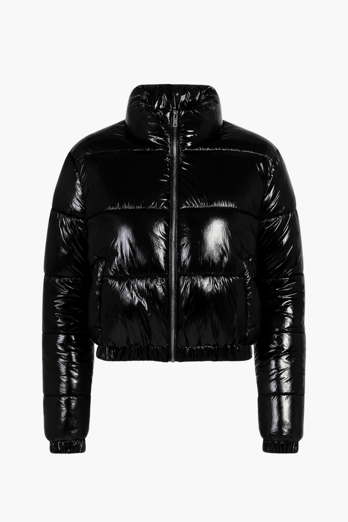 Lena Shiny Puffer Jacket - honey