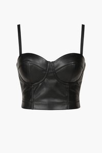Venus Leather Bustier - honey