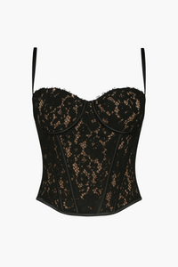 Brooklyn Lace Corset Top - honey