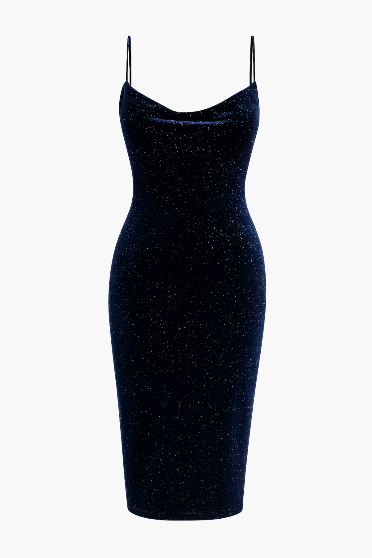 Makenna Shimmer Velvet Midi Dress - honey