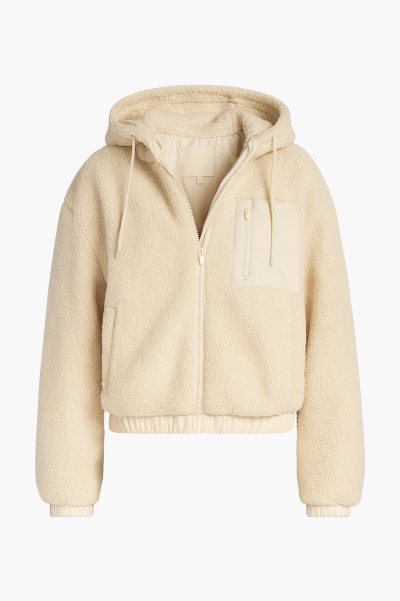 Aspen Sherpa Crop Jacket - honey