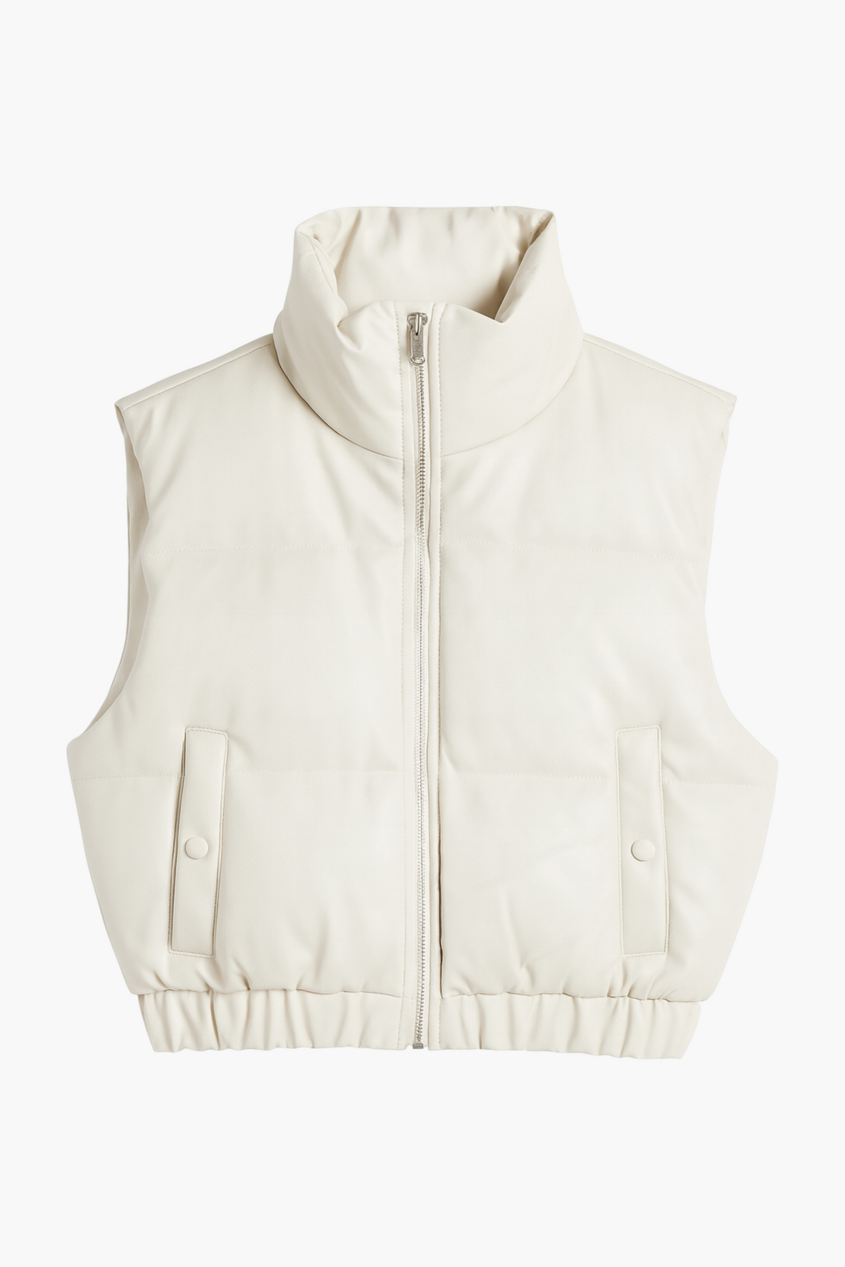 Francesca Vegan Leather Puffer Vest - honey