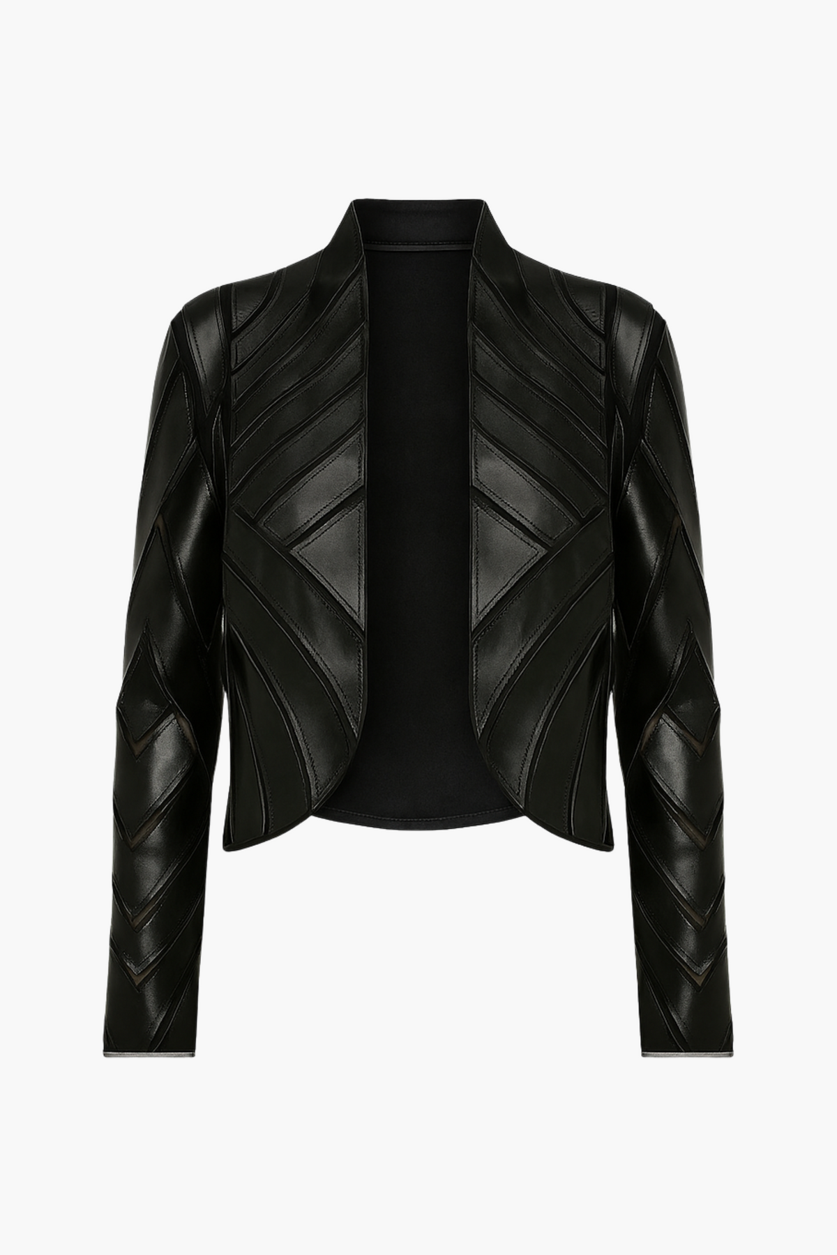 Noir Mesh Vegan Leather Jacket – honey - Main Image