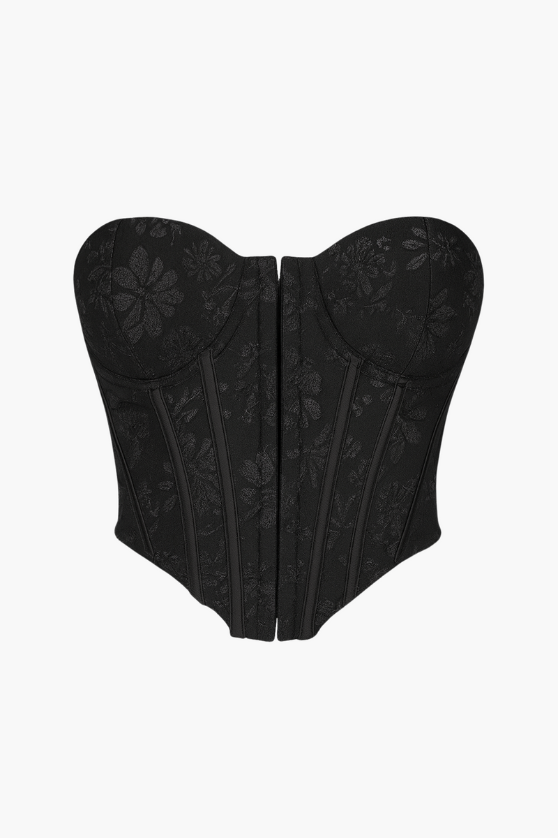 Verity Jacquard Corset - honey