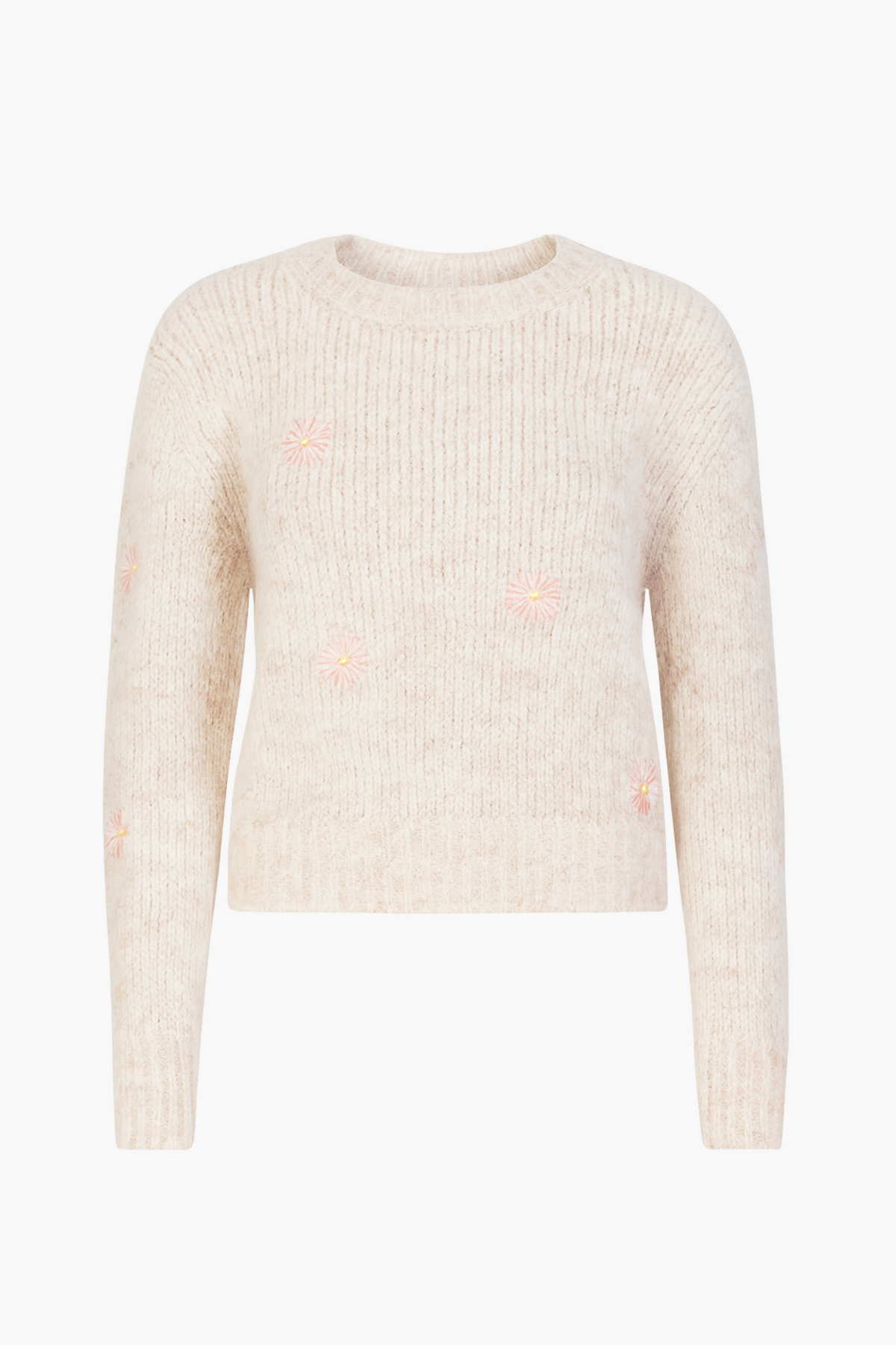 Daisy Dreams Embroidered Sweater - honey