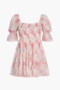 Gia Floral Mini Dress - honey