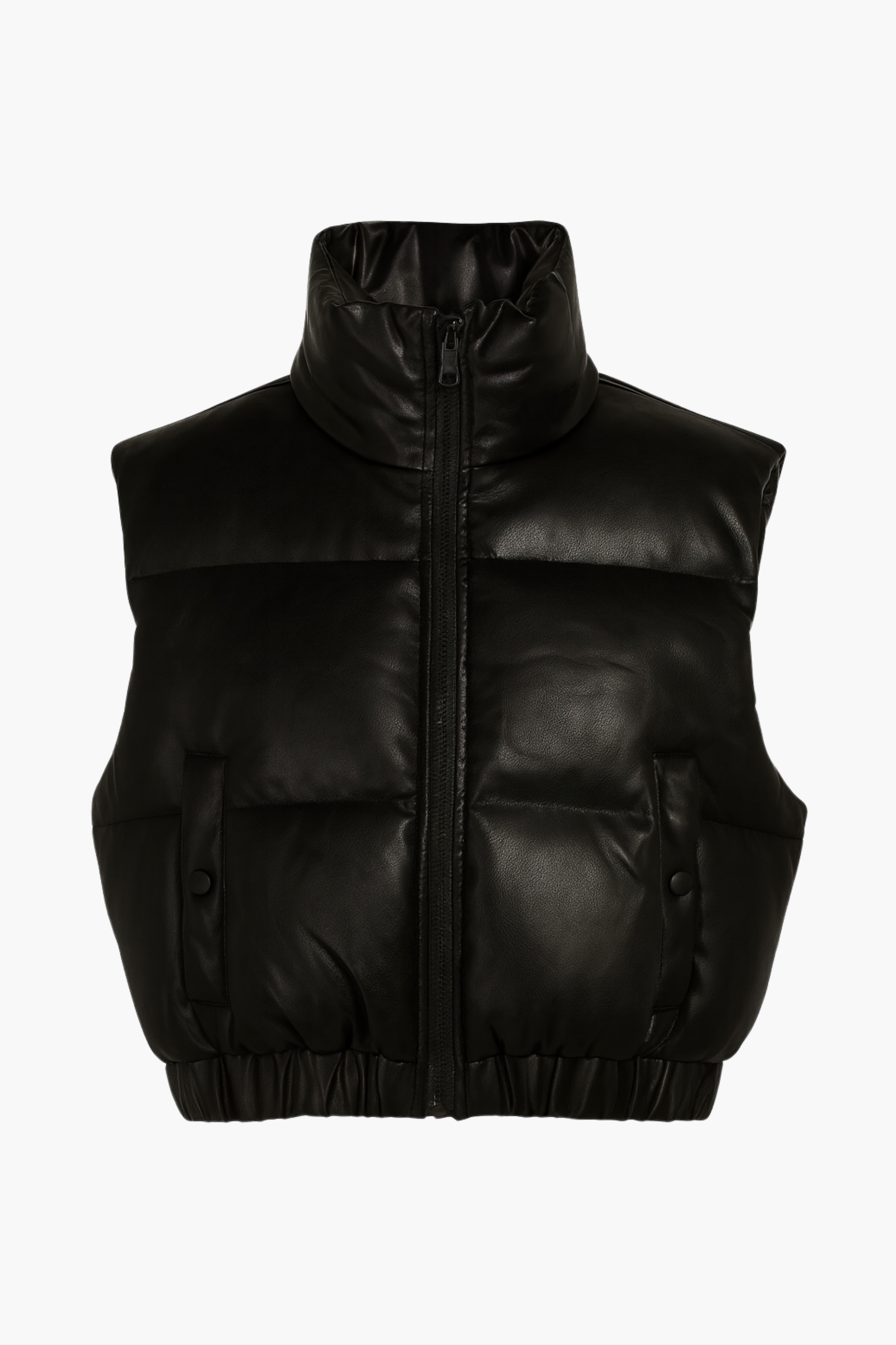 Francesca Vegan Leather Puffer Vest