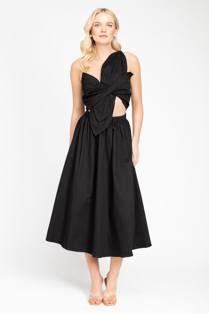 Odette Knot Twist Midi Dress - honey