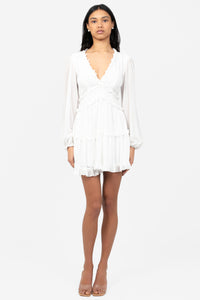 Mackenzie Ruffle Trim Mini Dress - honey