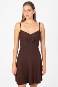 Juliette Knit Mini Dress - honey