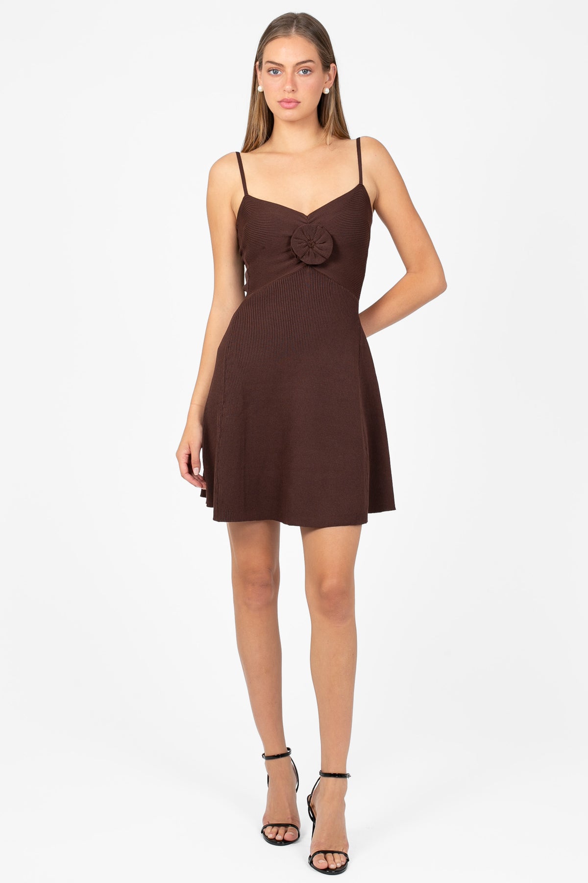Juliette Knit Mini Dress - honey