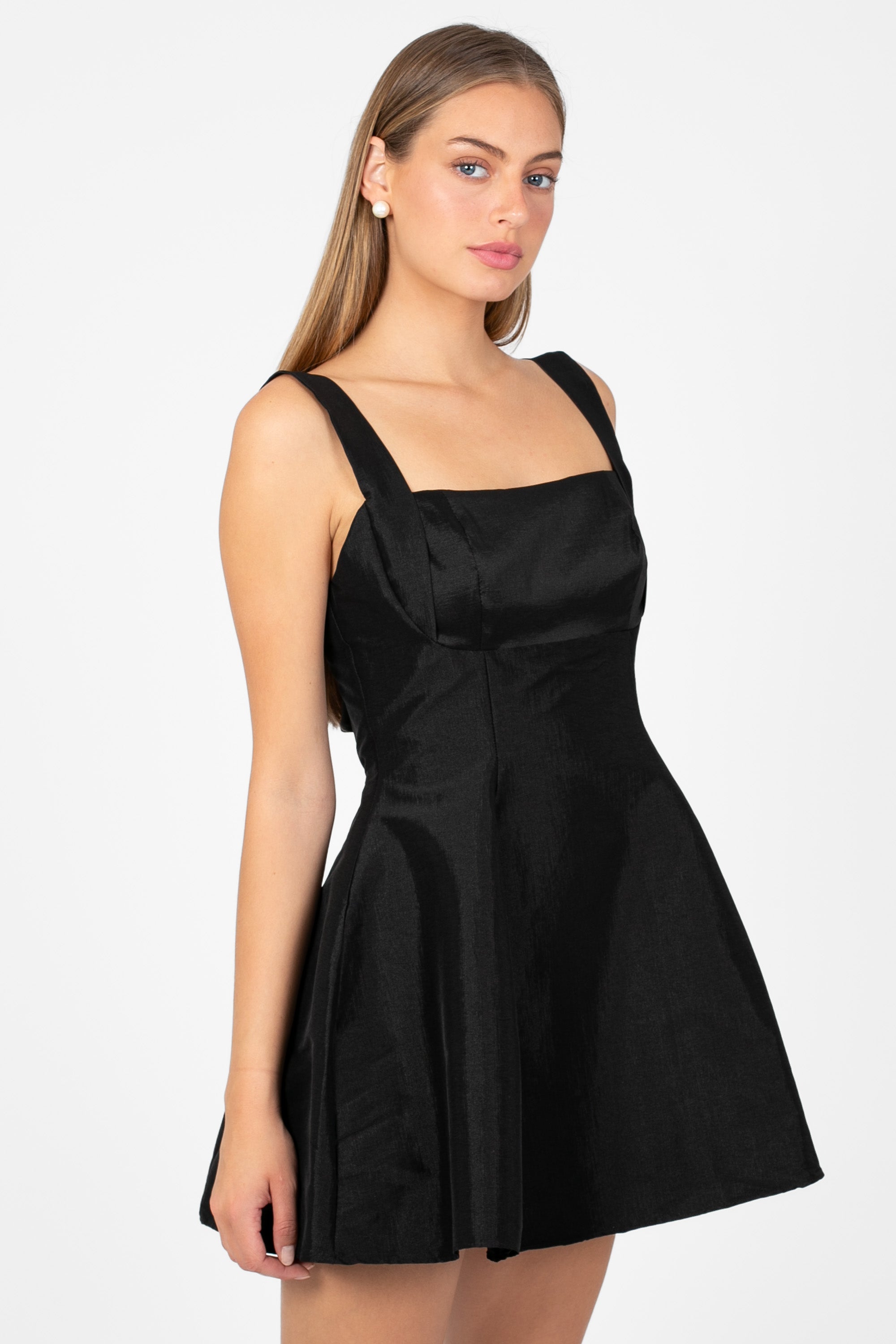 Louella Flare Mini Dress – honey