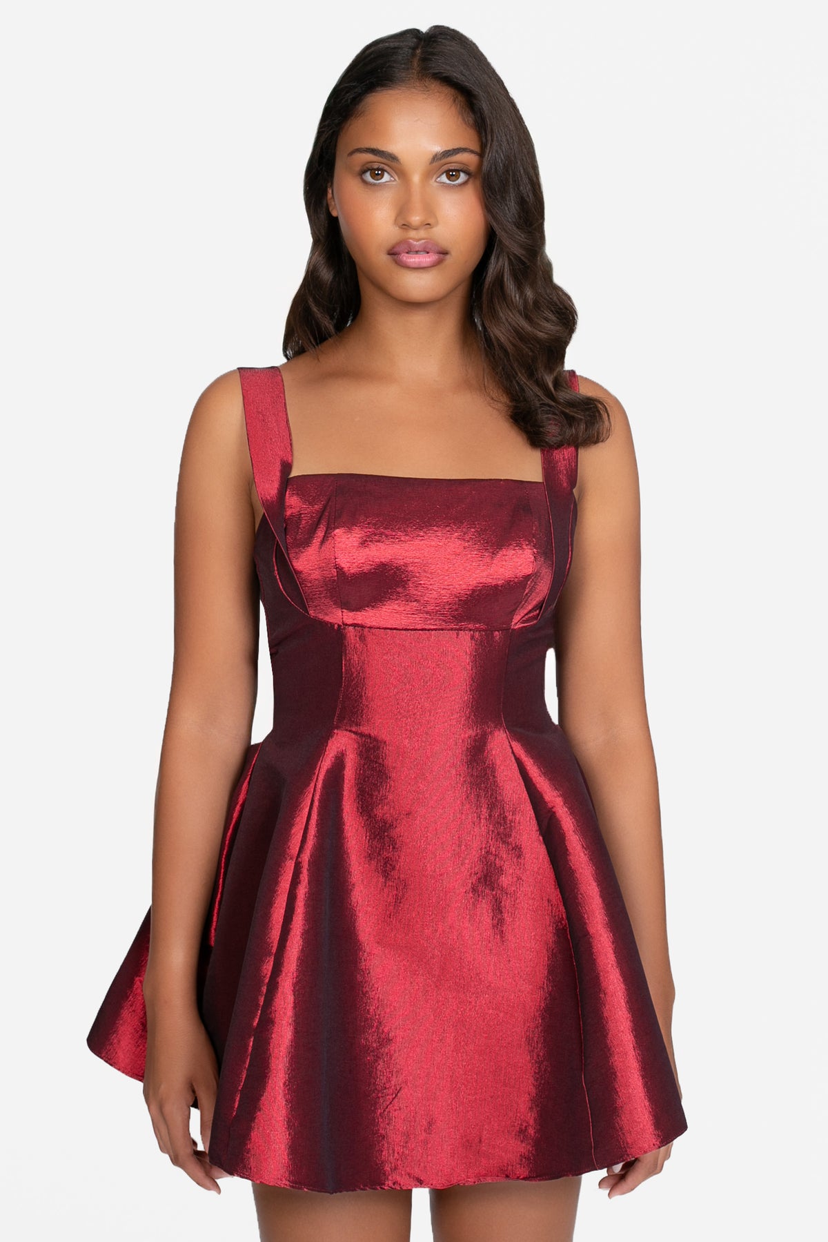 Louella Flare Mini Dress - honey