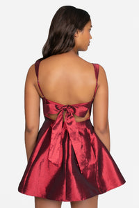 Louella Flare Mini Dress - honey
