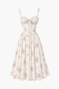 Adeline Floral Corset Midi Dress