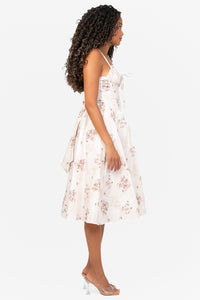 Adeline Floral Corset Midi Dress