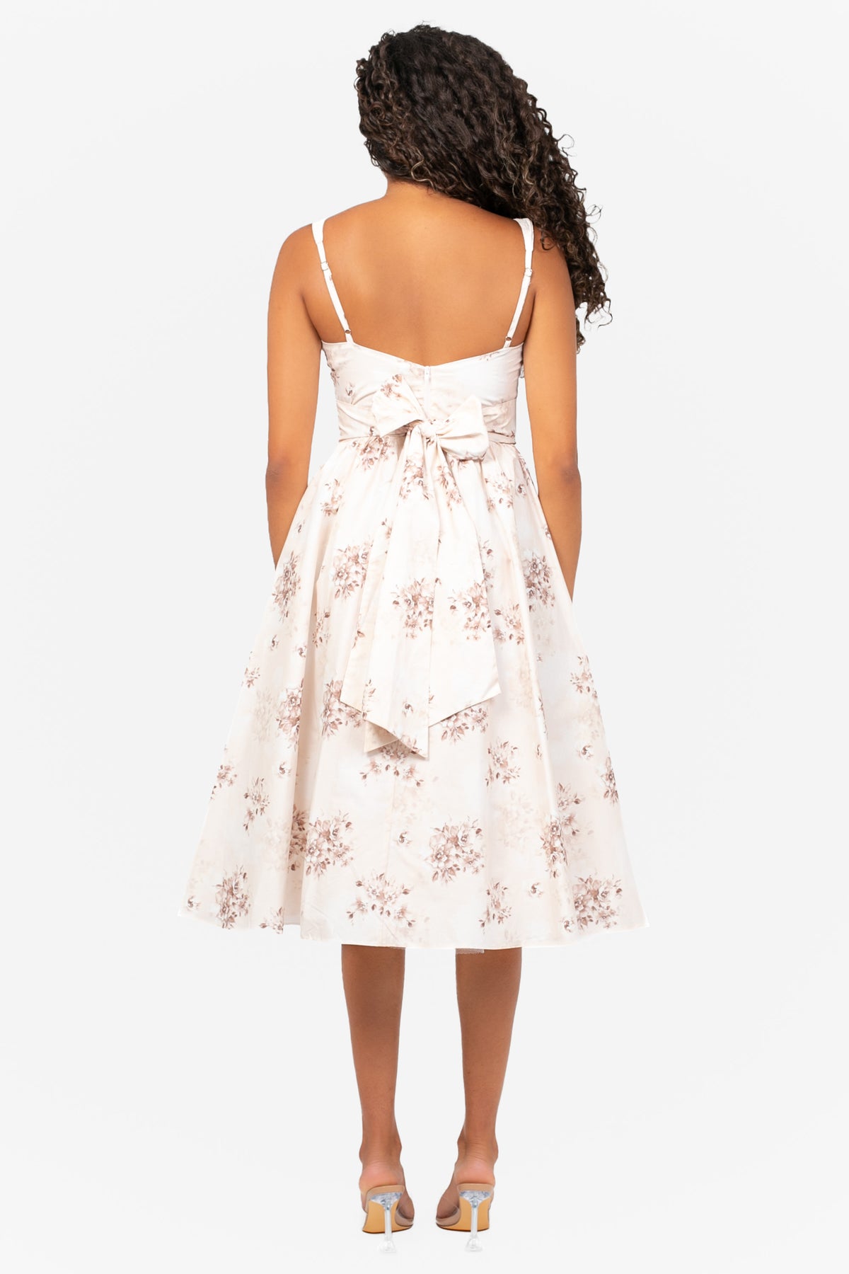 Adeline Floral Corset Midi Dress